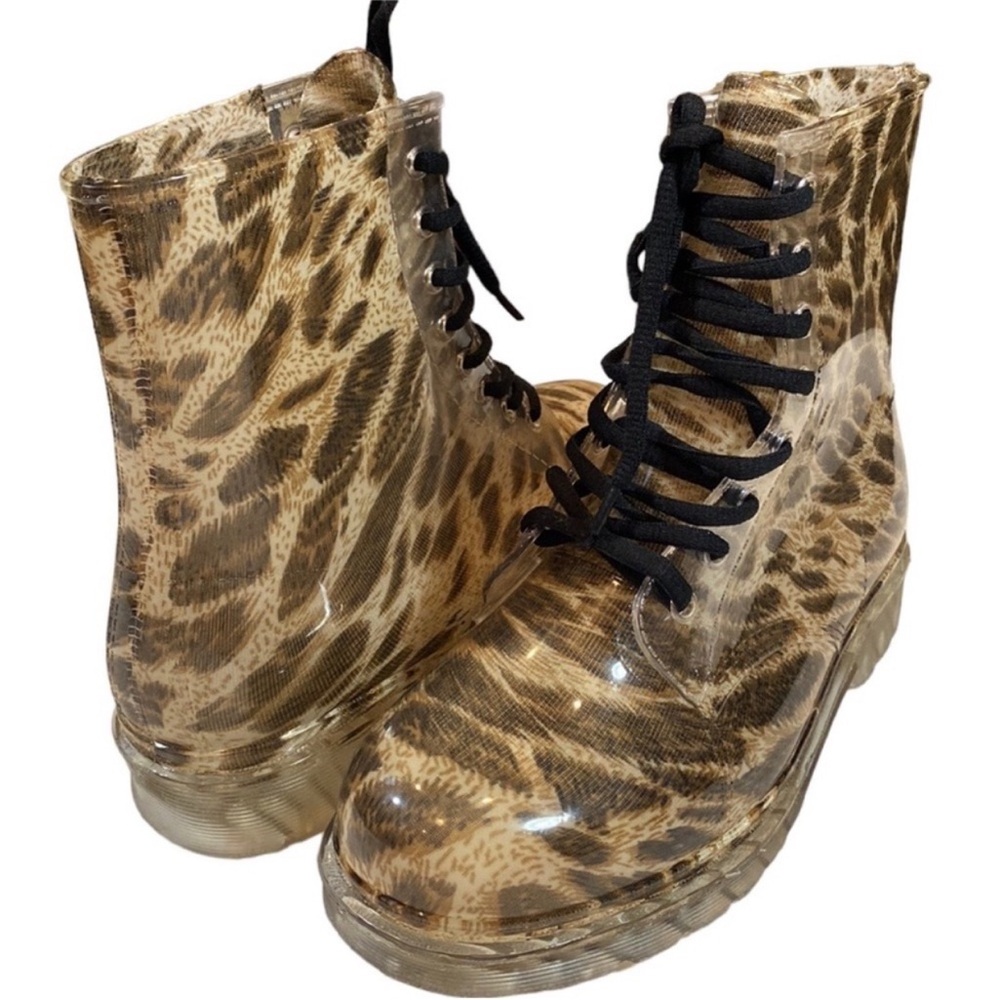 NWOB Yoki Jelly Leopard Print Rain Boots
